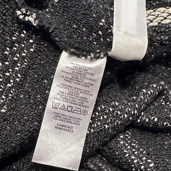 Loft black and white striped knit dress size large - Picture 2 of 3